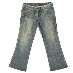 theory Womens brewster gray bootcut mid rise jeans size 8